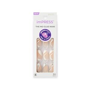 IMPRESS Medium Almond Gel Press-On Fake Nails - On My Mind m